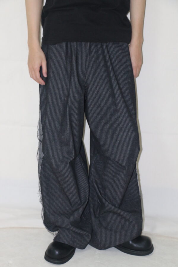 Nix | 🇰🇷 不修邊剪裁打褶長褲