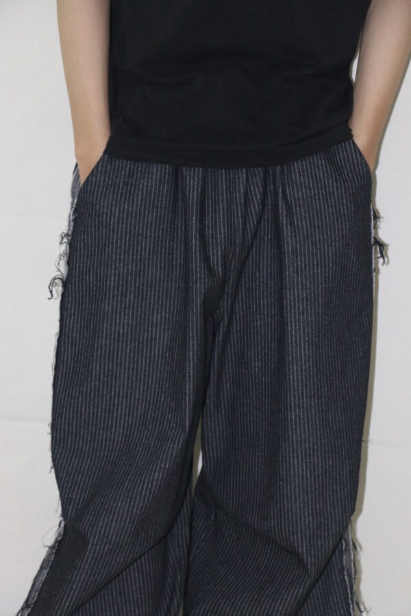 Nix | 🇰🇷 不修邊剪裁打褶長褲