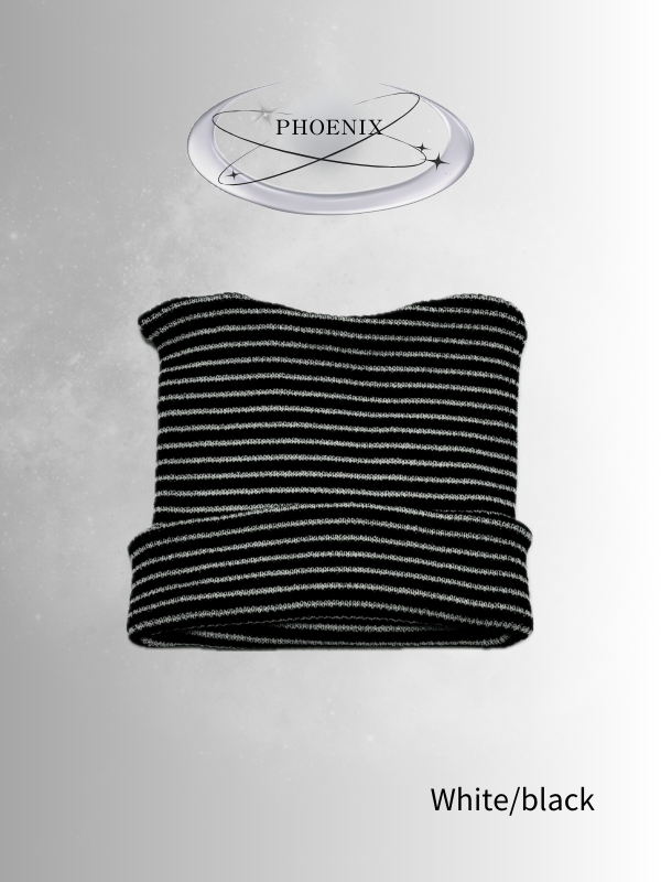 Nix | 🇰🇷條紋 小惡魔 貓耳 針織毛帽