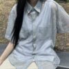 Nix | 🇰🇷 痞感網格紋口袋 短袖襯衫