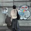 Nix | 🇰🇷 不對稱斜裁 街頭不收邊牛仔裙