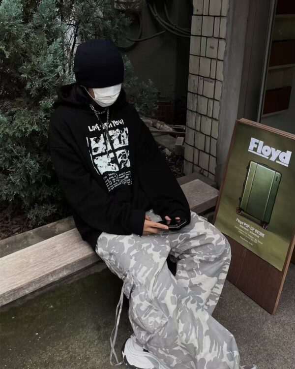 IMG_4083 Nix | 🇰🇷 灰白迷彩 戰術抽繩褲 現貨