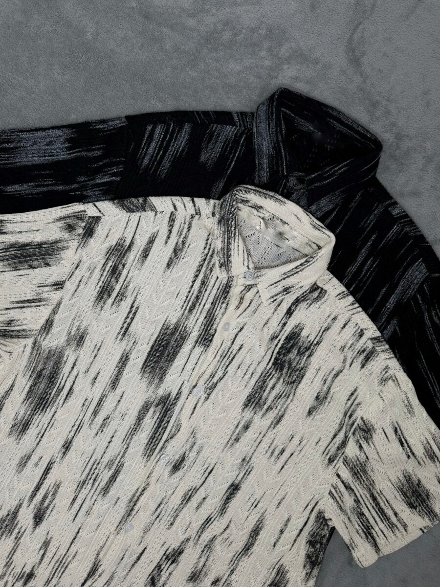 Nix | 🇰🇷 渲染抽刷感 針織襯衫