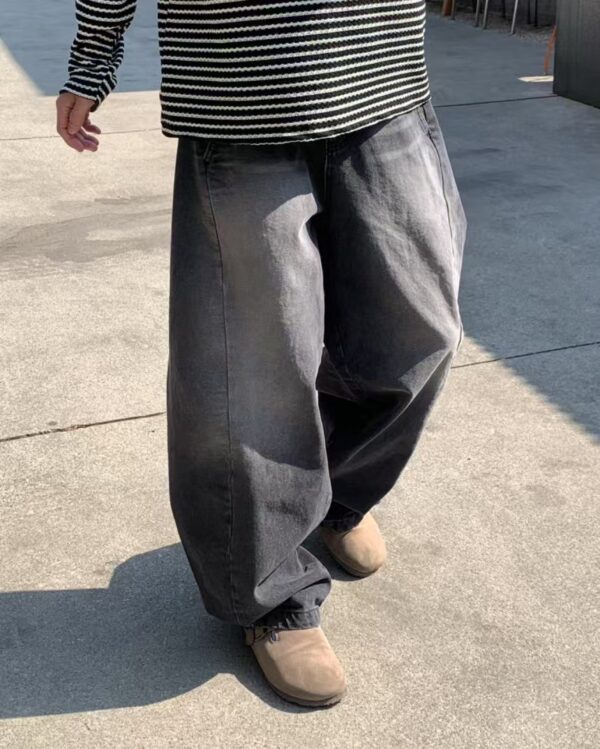 Nix | 🇰🇷 經典簡約刷色闊腿牛仔褲