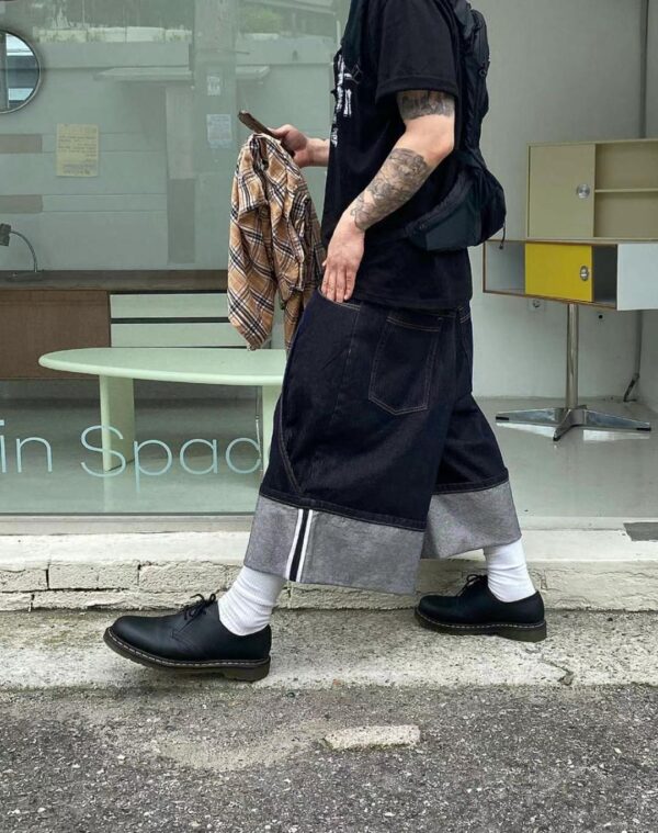 Nix | 🇰🇷 反折丹寧七分褲