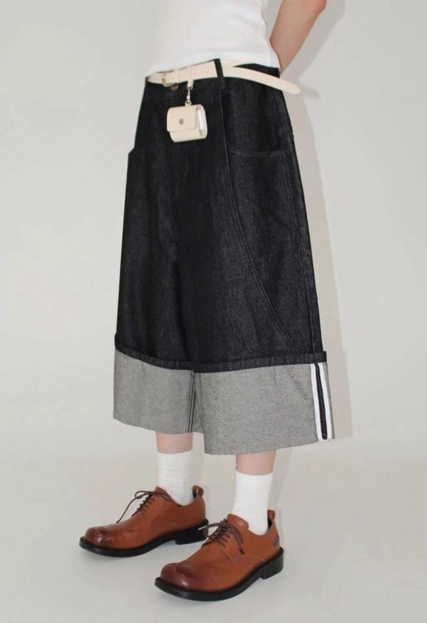 Nix | 🇰🇷 反折丹寧七分褲