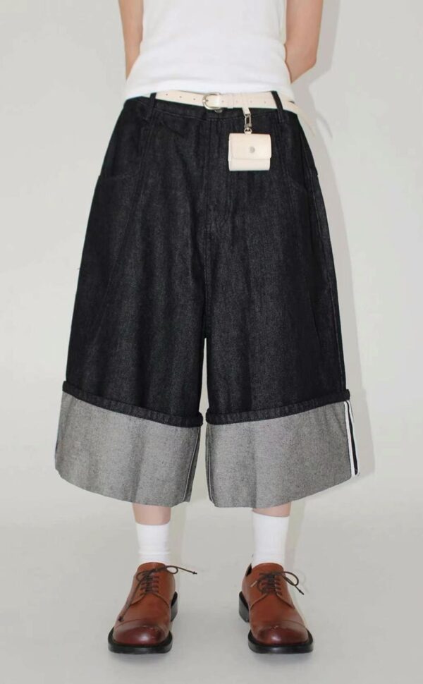 Nix | 🇰🇷 反折丹寧七分褲