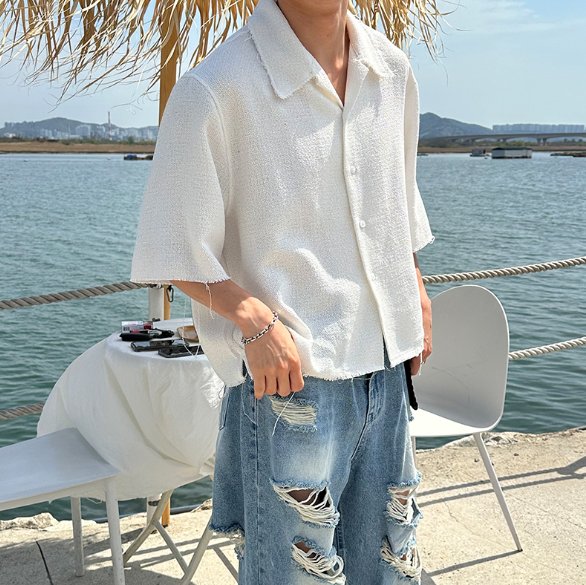 Nix｜🇰🇷 小香風流蘇短版襯衫