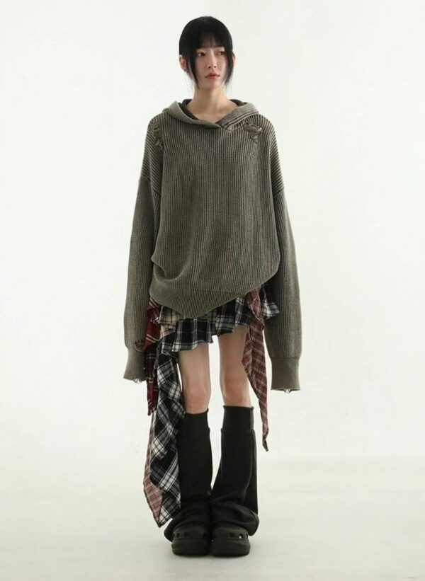 Nix | 🇰🇷RAUCOHOUSE 針織破壞連帽上衣