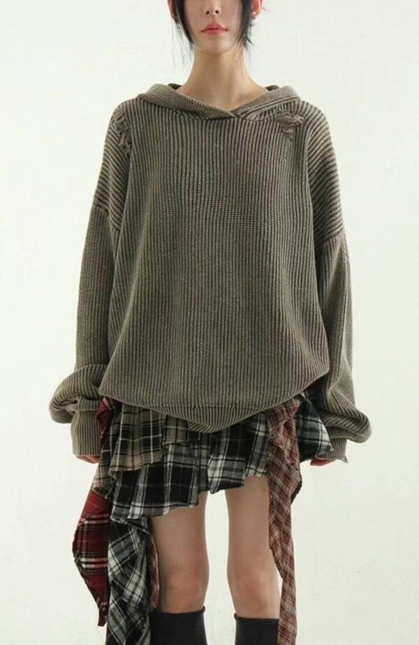 Nix | 🇰🇷RAUCOHOUSE 針織破壞連帽上衣