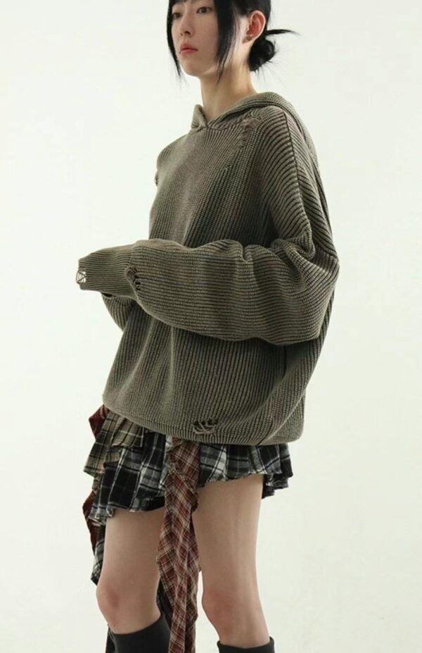 Nix | 🇰🇷RAUCOHOUSE 針織破壞連帽上衣