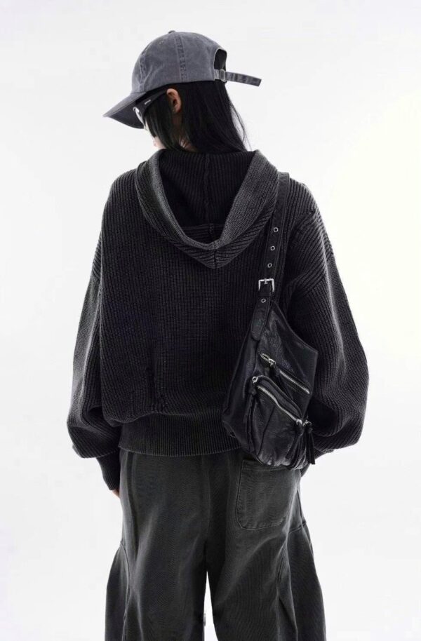 Nix | 🇰🇷RAUCOHOUSE 針織破壞連帽上衣