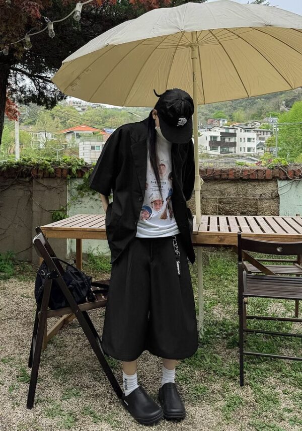 Nix | 🇰🇷 簡約摺線百慕達 西裝短褲