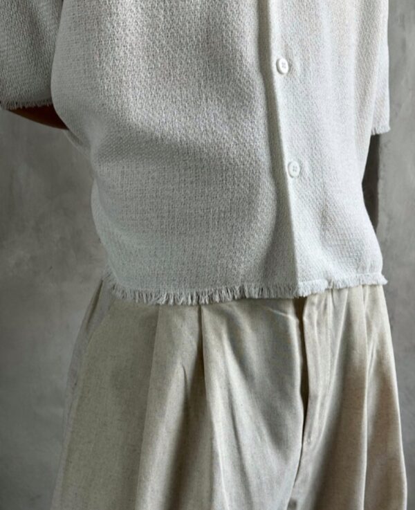 Nix｜🇰🇷 小香風流蘇短版襯衫