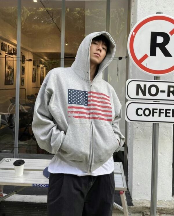 Nix｜🇰🇷 殘碎美國 寬短版連帽外套