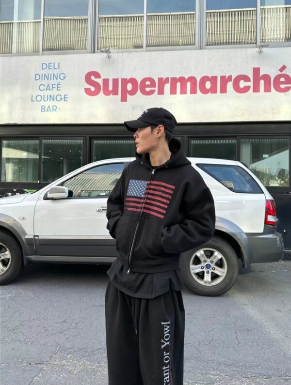 Nix｜🇰🇷 殘碎美國 寬短版連帽外套