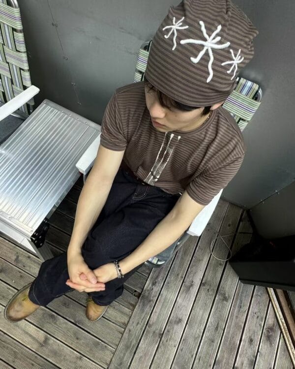 Nix | 🇰🇷 煙灰條紋修身上衣