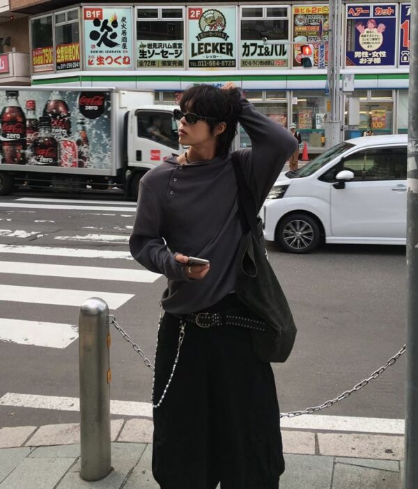 Nix | 🇰🇷 華夫格側鈕扣連帽上衣