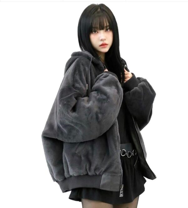 Nix | 🇰🇷皮革絨毛 雙面穿 連帽外套