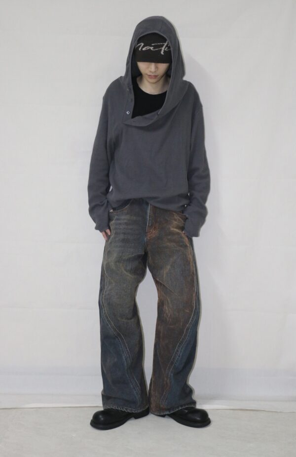 Nix | 🇰🇷 華夫格側鈕扣連帽上衣