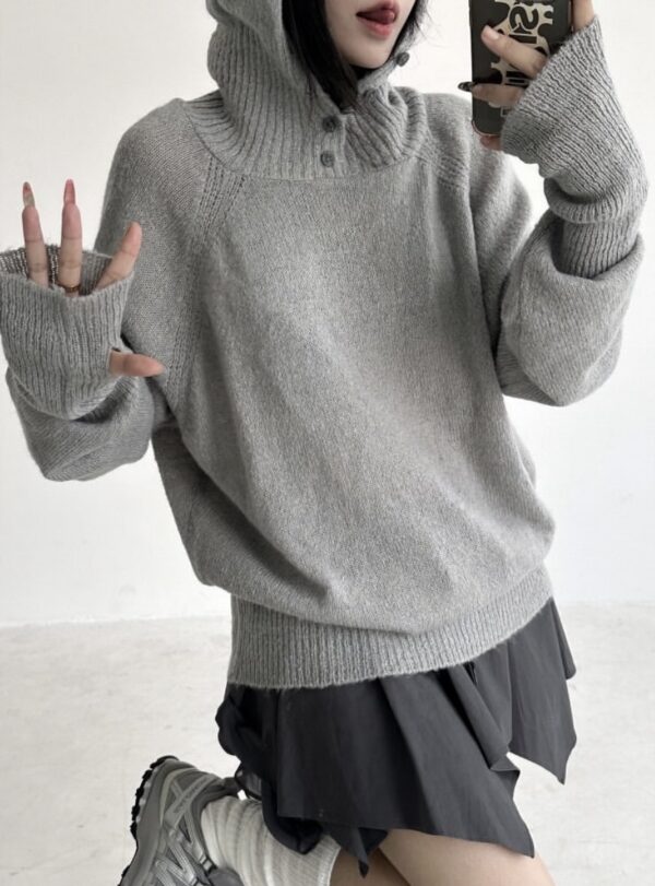 Nix | 🇰🇷 馬海毛巴拉克拉法連帽上衣