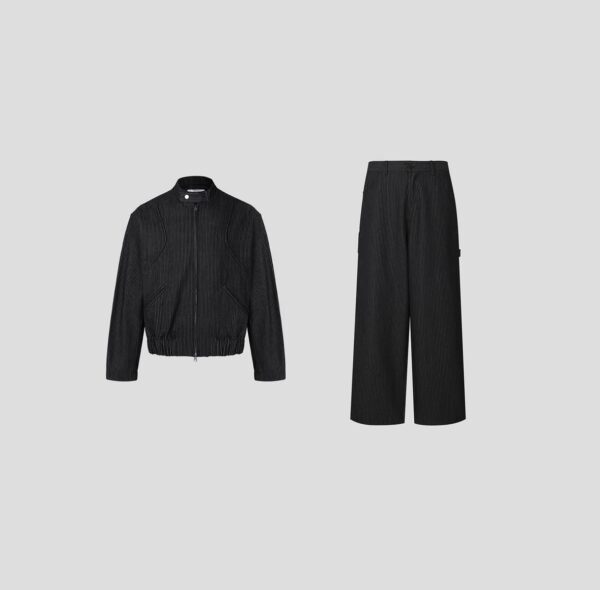 Nix | 🇰🇷 細條紋經典丹寧套裝