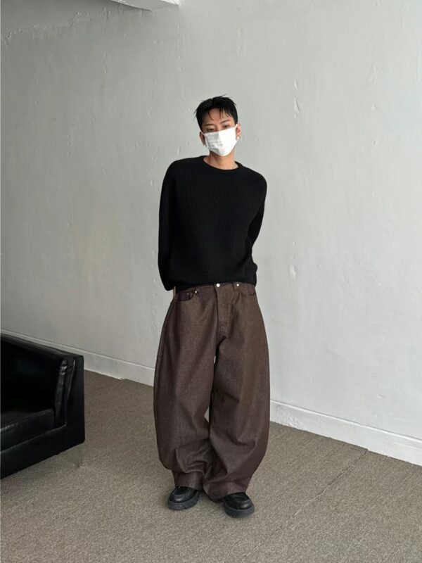 Nix | 🇰🇷 寬鬆丹寧闊腿牛仔褲