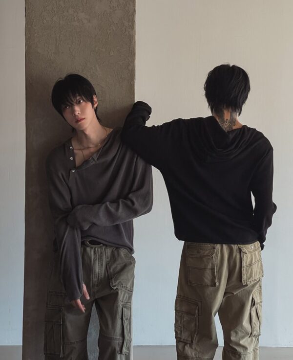 Nix | 🇰🇷 華夫格側鈕扣連帽上衣