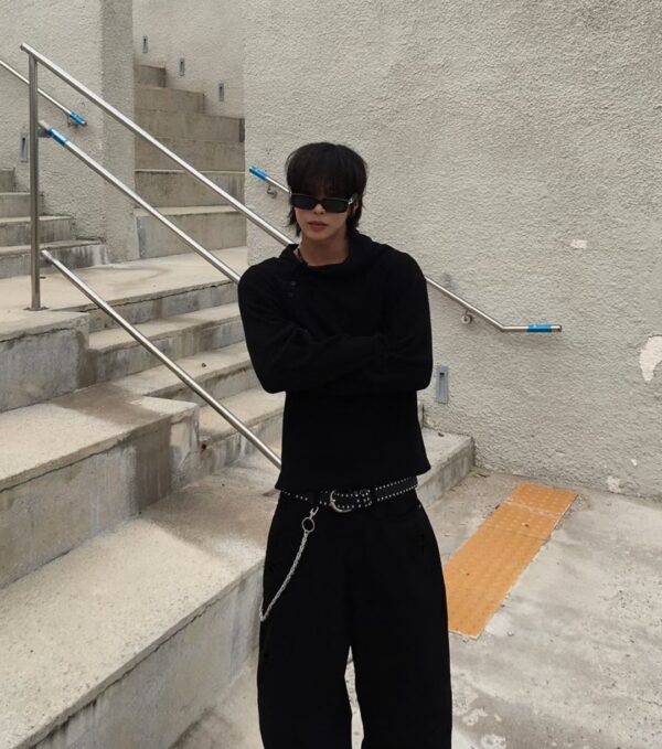 Nix | 🇰🇷 華夫格側鈕扣連帽上衣