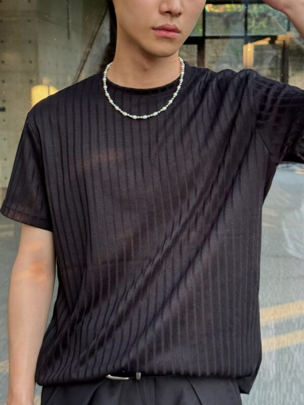 Nix | 🇰🇷 針織坑條修身上衣