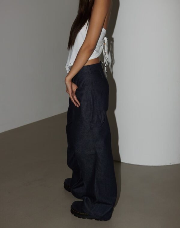 Nix | 🇰🇷 星星刺繡原色丹寧褲