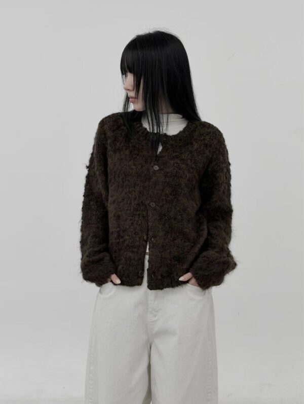 Nix | 🇰🇷 雪絨毛短版針織外套