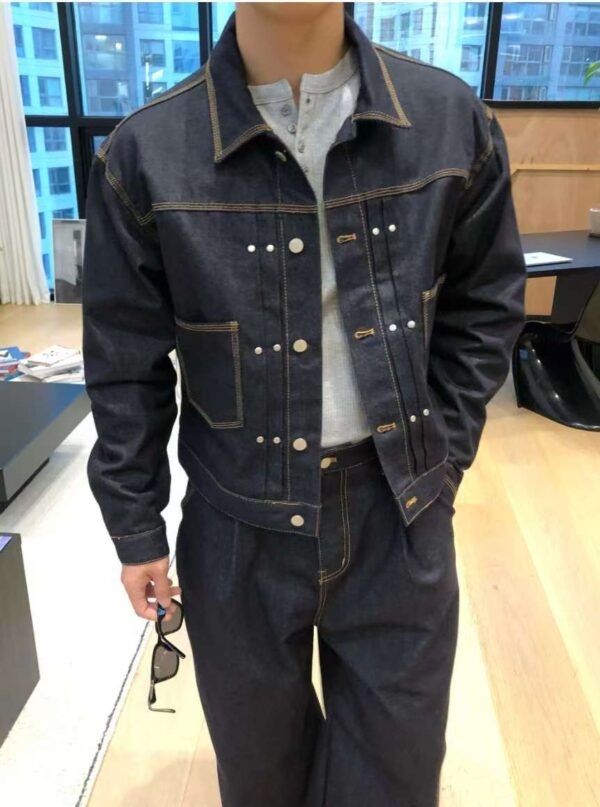 Nix | 🇰🇷 铆釘短版牛仔外套