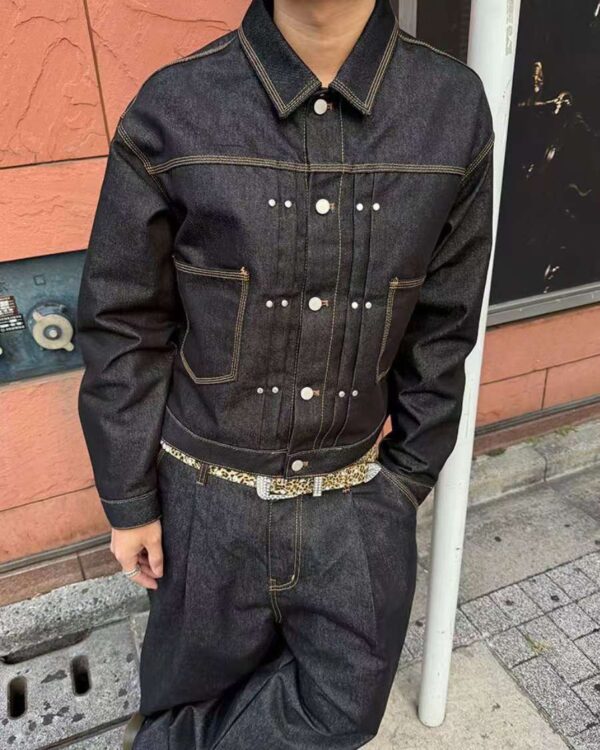 Nix | 🇰🇷 铆釘短版牛仔外套