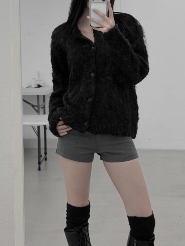 Nix | 🇰🇷 雪絨毛短版針織外套