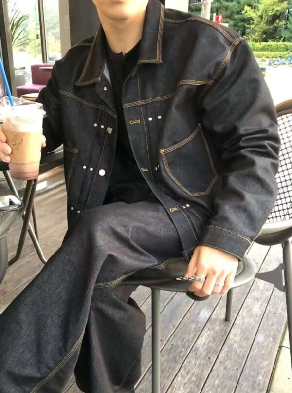 Nix | 🇰🇷 铆釘短版牛仔外套