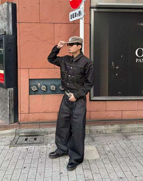 Nix | 🇰🇷 铆釘短版牛仔外套