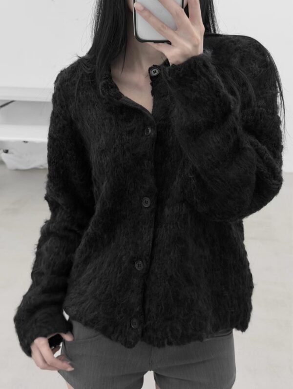 Nix | 🇰🇷 雪絨毛短版針織外套