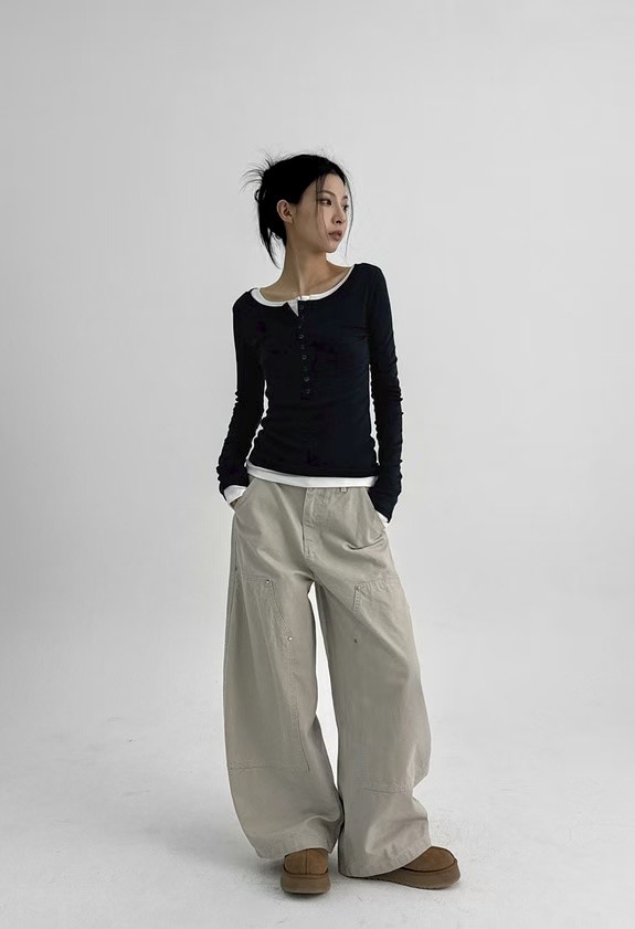 Nix | 🇰🇷 鉚釘側綁帶牛仔褲