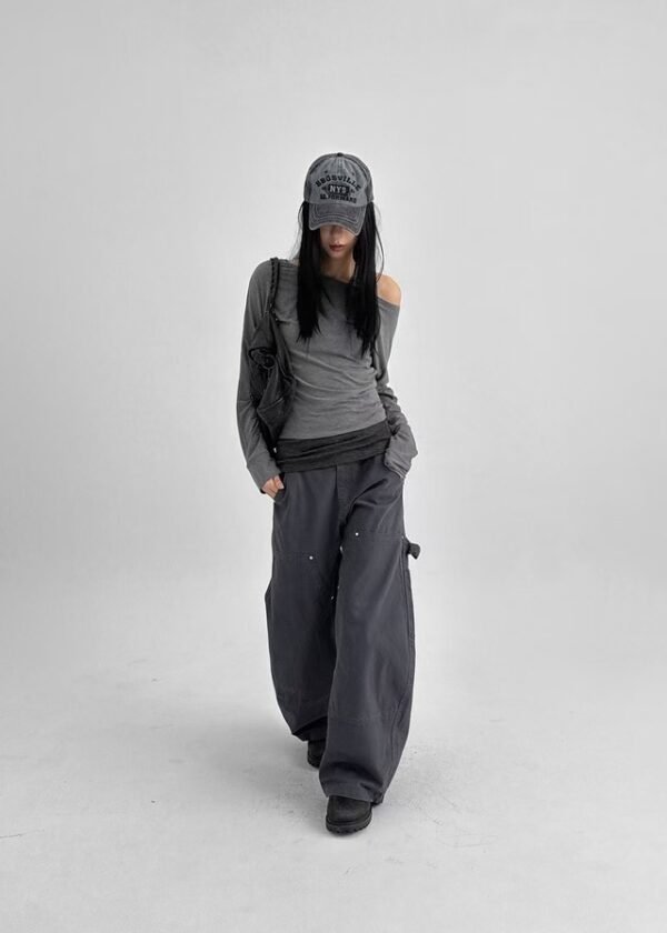 Nix | 🇰🇷 鉚釘側綁帶牛仔褲