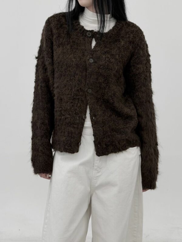 Nix | 🇰🇷 雪絨毛短版針織外套