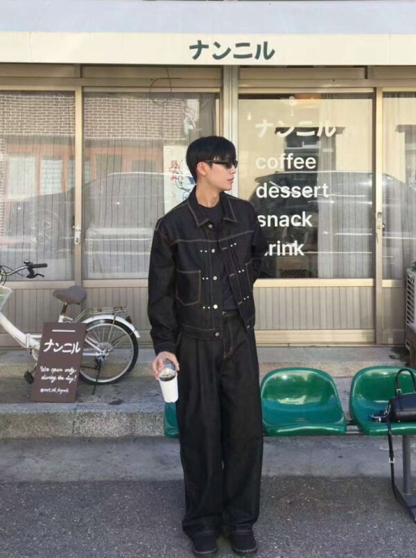 Nix | 🇰🇷 铆釘短版牛仔外套