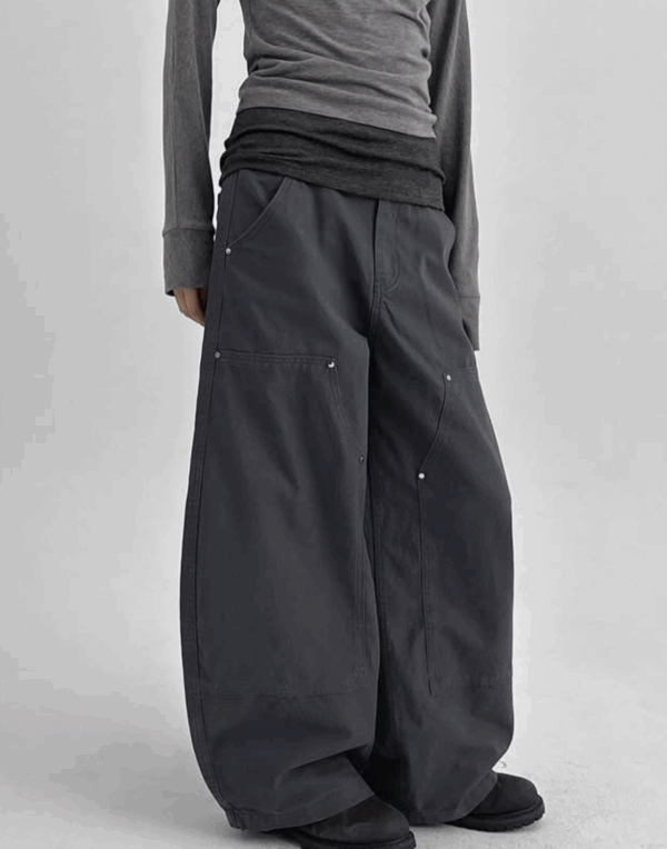 Nix | 🇰🇷 鉚釘側綁帶牛仔褲