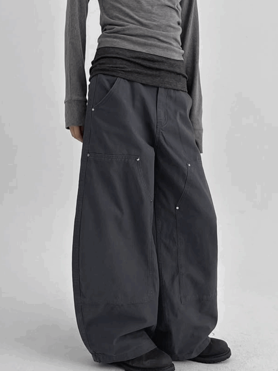 Nix | 🇰🇷 鉚釘側綁帶牛仔褲