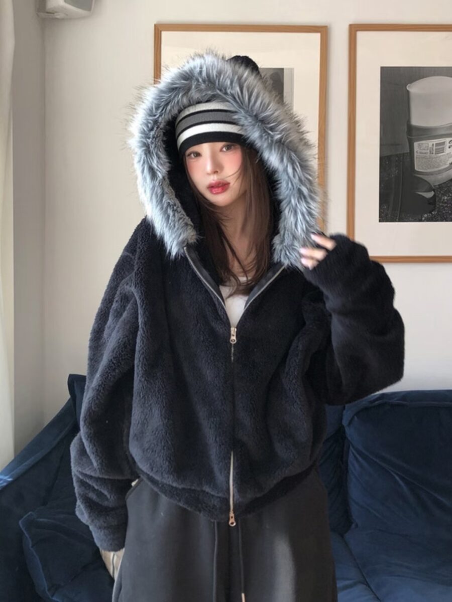 Nix | 🇰🇷 貂毛羔羊絨毛外套
