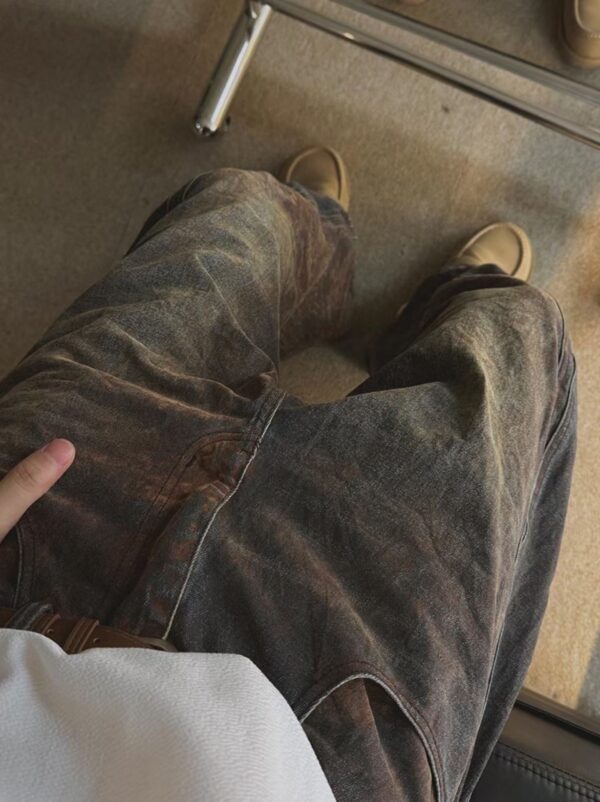 Nix | 🇰🇷 復古淤泥微喇叭牛仔褲