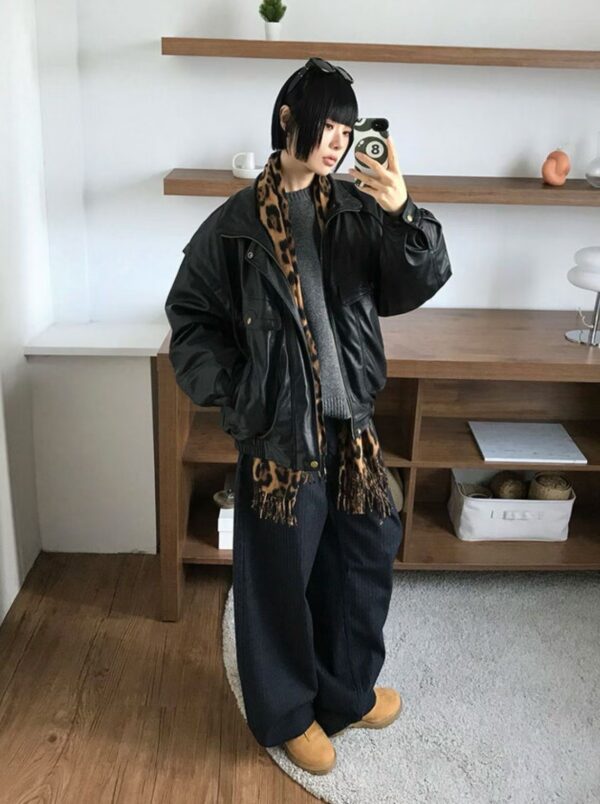 Nix | 🇰🇷 铆釘丹寧條紋長褲