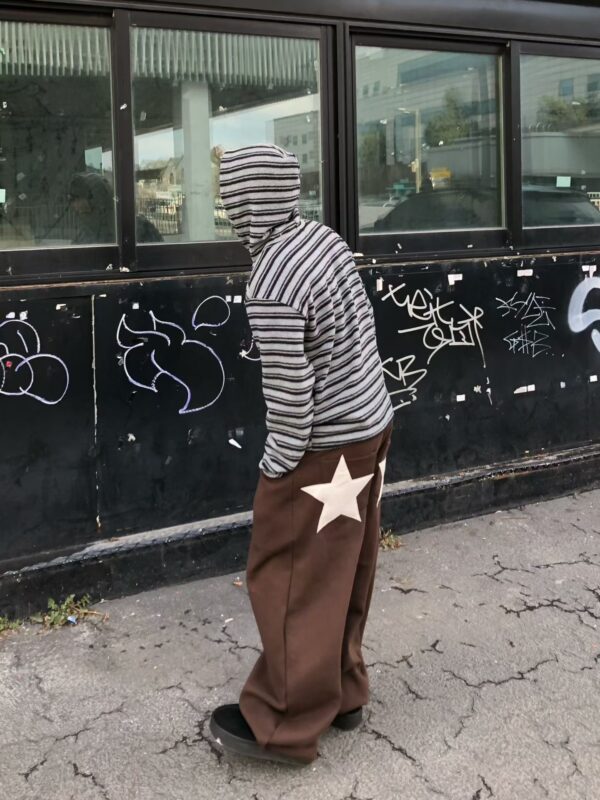 Nix | 🇰🇷 條紋抓絨連帽上衣