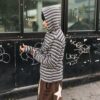 Nix | 🇰🇷 條紋抓絨連帽上衣