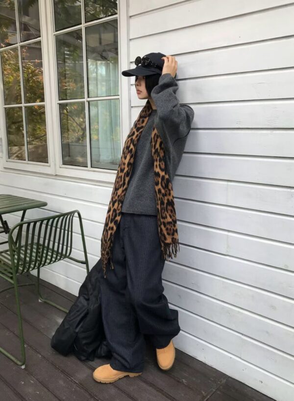 Nix | 🇰🇷 铆釘丹寧條紋長褲